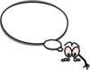 Speech Bubble With Person Pointing Down Clip Art